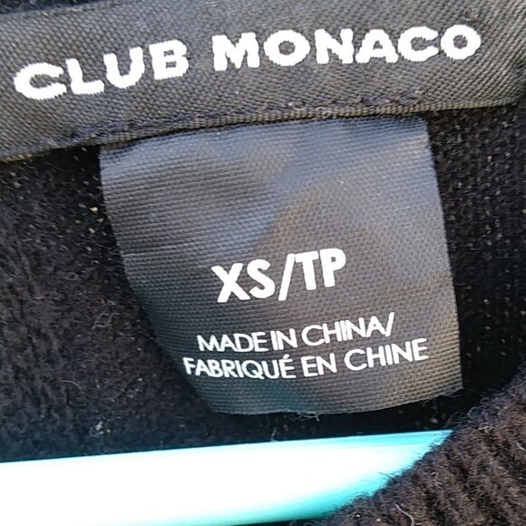 Club Monaco Black Knit Sweater Dress / Tunic with Peekaboo Back - Women's - XS - Picture 6 of 12